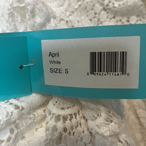 APRIL CREAM LACE MIDI BUTTON-DOWN SHIRT DRESS NWT!!!! Small - Picture 6 of 11